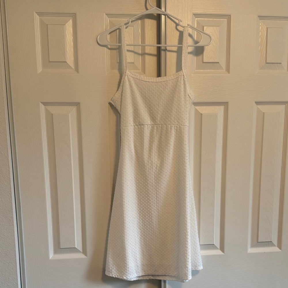 Elegant White Textured Dress